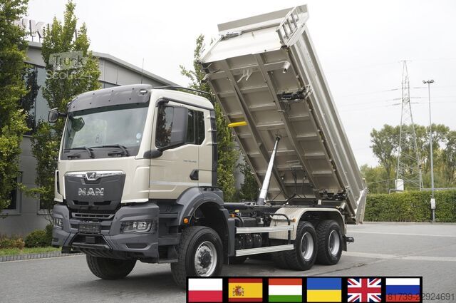 Trilaterale kiepbak MAN TGS 33.480 6X6/ 15 tho.km!!! / KH-Kipper