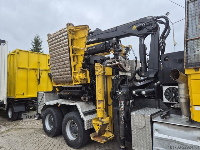 Bosfrees + aanhangwagen Volvo FMX540 6x6 / 34 tho. km / WUST SMC-812