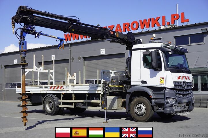 Platform met kraan Mercedes-Benz Arocs 1833 4x2 / 50 tho. km! / HIAB