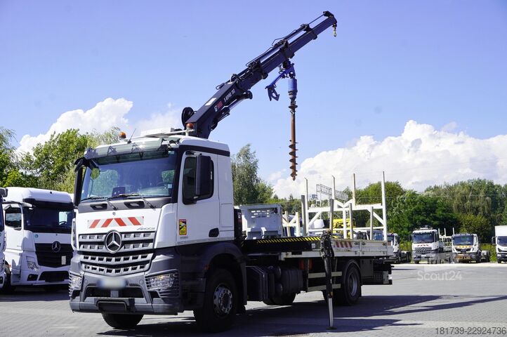Platform met kraan Mercedes-Benz Arocs 1833 4x2 / 50 tho. km! / HIAB