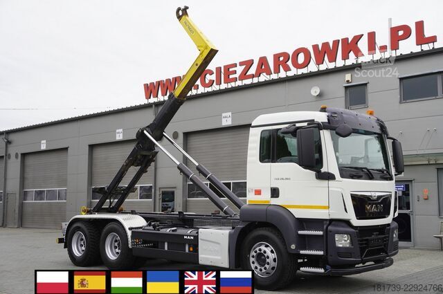 Haakarmwagen MAN TGS 26.360 6×4 BB / 160 tho. km / Palfin