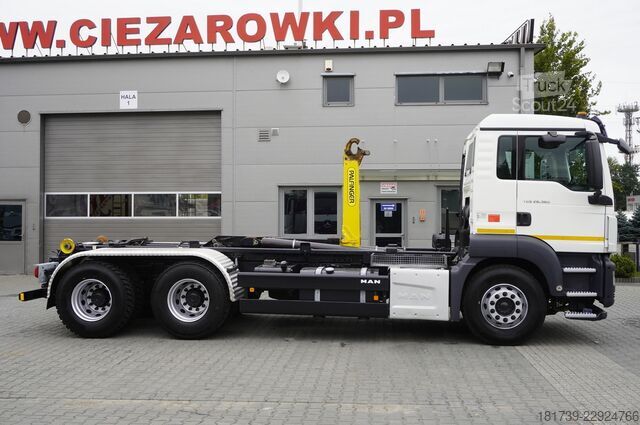 Haakarmwagen MAN TGS 26.360 6×4 BB / 160 tho. km / Palfin
