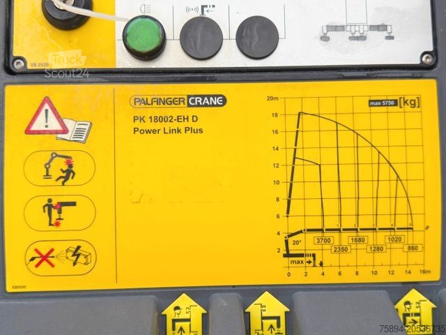Кран, монтиран на камион VOLVO FMX 460 Kipper 6,40m + PALFINGER PK 18002 EH D