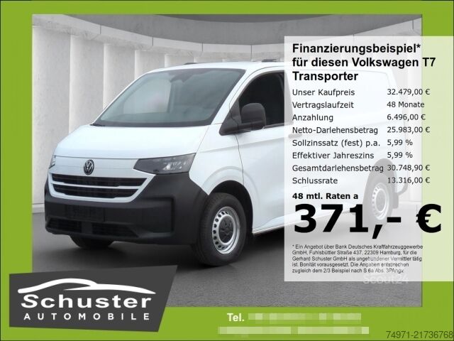 Kassevogn VW T7 Transporter Kasten KR TDI*LED Tempo PDC Klima