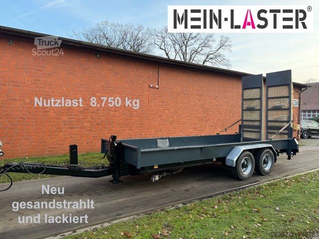 Žemagrindė platforma priekaba OBERMAIER Tieflader (6m) Rampen T119S NL 8.750 kg TOP