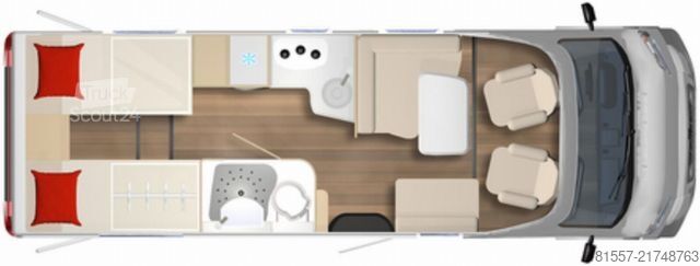 Teilintegriertes Wohnmobil BÜRSTNER Limited T IT 726 G Klima, Markise, SAT/TV