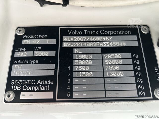  Volvo FH 500 Globetrotter XL / 280 dkm / Tacho V2 / V...
