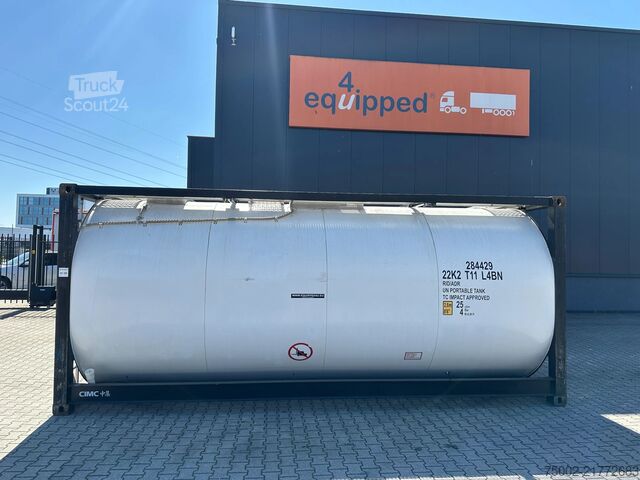 Conteneur-citerne CIMC 20FT ISO /  25.020L / 1 comp. / L4BN / UN Porta...