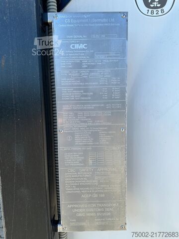 Conteneur-citerne CIMC 20FT ISO /  25.020L / 1 comp. / L4BN / UN Porta...
