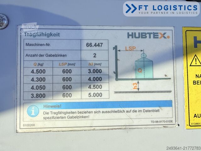 Wózek widłowy czterokierunkowy Hubtex DQ45G DUPLEX 5000 FORK-POSITIONER CABIN