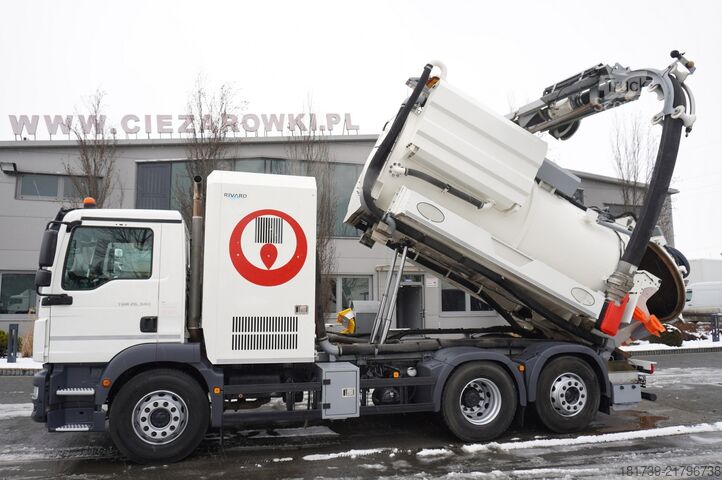 почистваща машина за отпадъчни води MAN TGM 26.340 E6 / RIVARD sewage cleaner 11