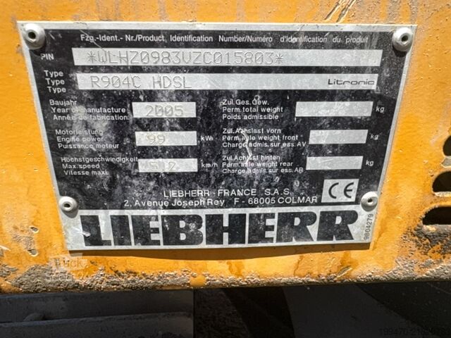 Excavatrice à chaînes Liebherr R 904 C Litronic Hdsl