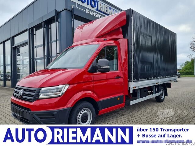 Dodávka s plachtovou bočnicou VW Crafter 35 Pritsche Schiebeplane LED Tempom.