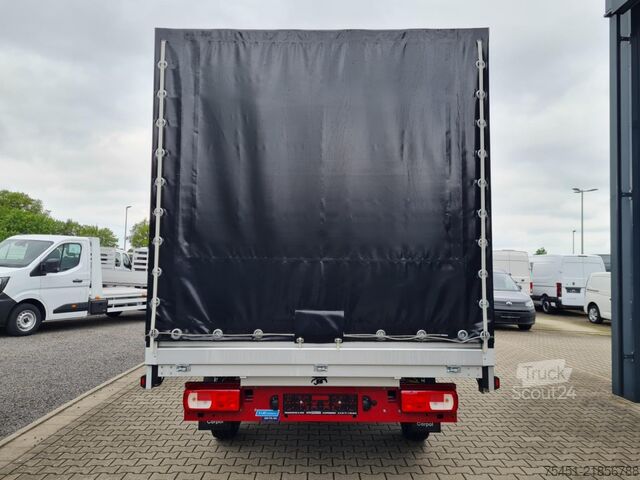 Dodávka s plachtovou bočnicou VW Crafter 35 Pritsche Schiebeplane LED Tempom.