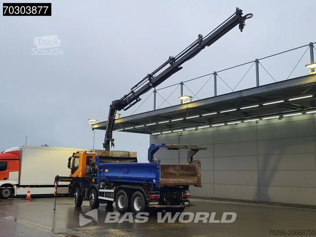 Volquete con grúa Iveco Trakker 450 8X4 HIAB 211 EP-4 Hiduo Kran Crane ...