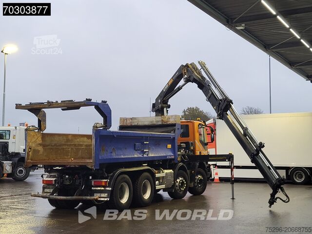 Volquete con grúa Iveco Trakker 450 8X4 HIAB 211 EP-4 Hiduo Kran Crane ...
