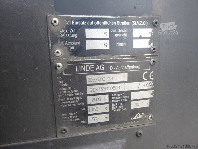 Priekinis krautuvas Linde E25-03/600