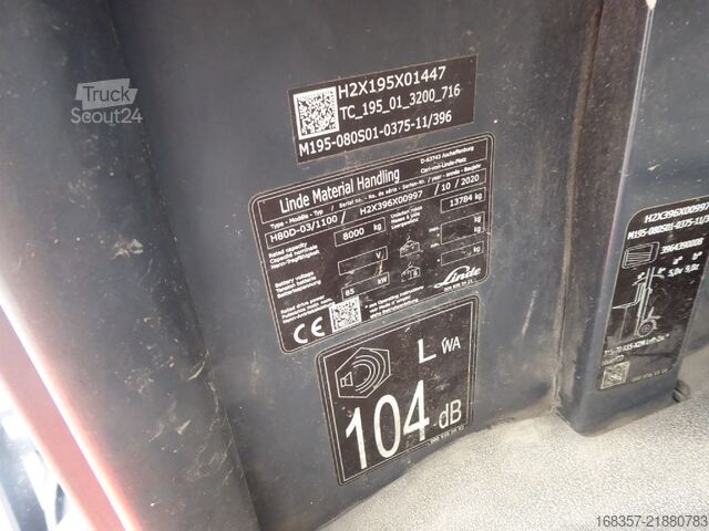Voorlader vorkheftruck Linde H80D-03/1100