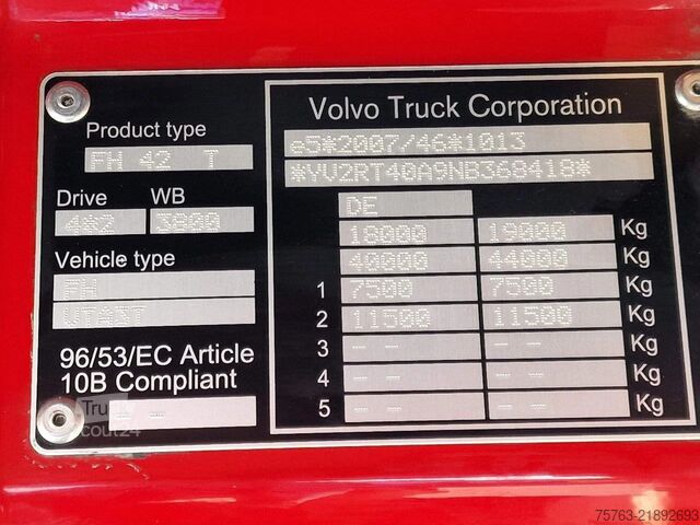 Standaard-SZM Volvo FH 13.500 Globetrotter XL - I save - Retarder -...