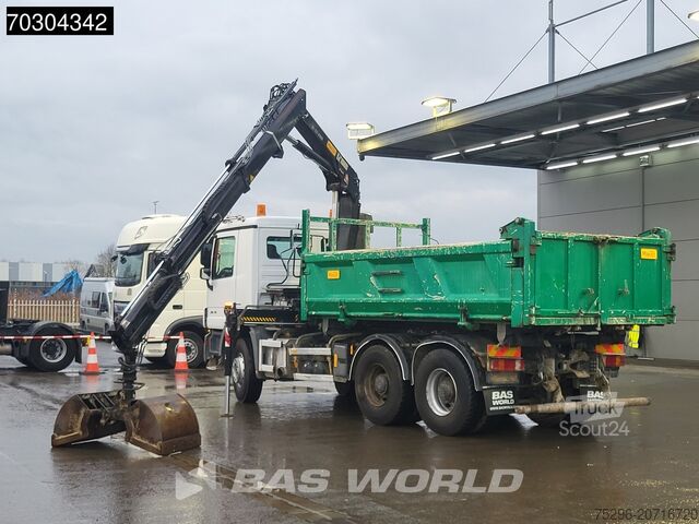 3-Seiten-Kipper Mercedes Actros 2646 Actros 6X4 HIAB 122 BS-2 HIDUO Cran...