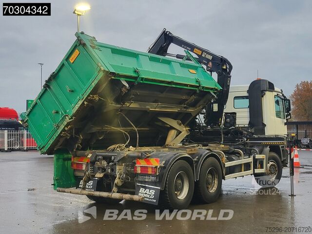 3-Seiten-Kipper Mercedes Actros 2646 Actros 6X4 HIAB 122 BS-2 HIDUO Cran...