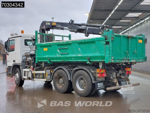 3-Seiten-Kipper Mercedes Actros 2646 Actros 6X4 HIAB 122 BS-2 HIDUO Cran...
