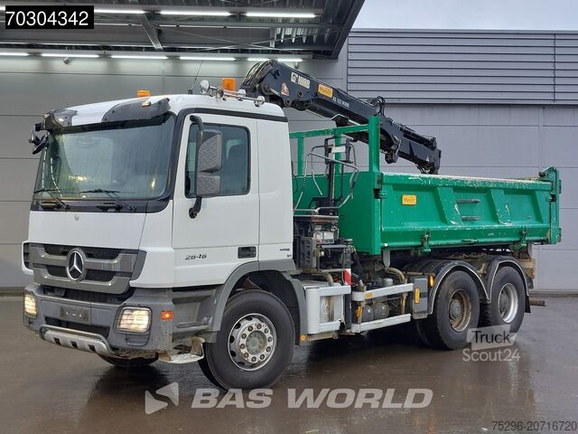 3-Seiten-Kipper Mercedes Actros 2646 Actros 6X4 HIAB 122 BS-2 HIDUO Cran...