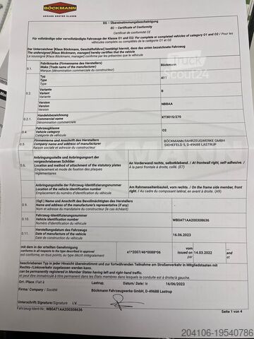 Zavazadlový štítek Böckmann KT 3015/270