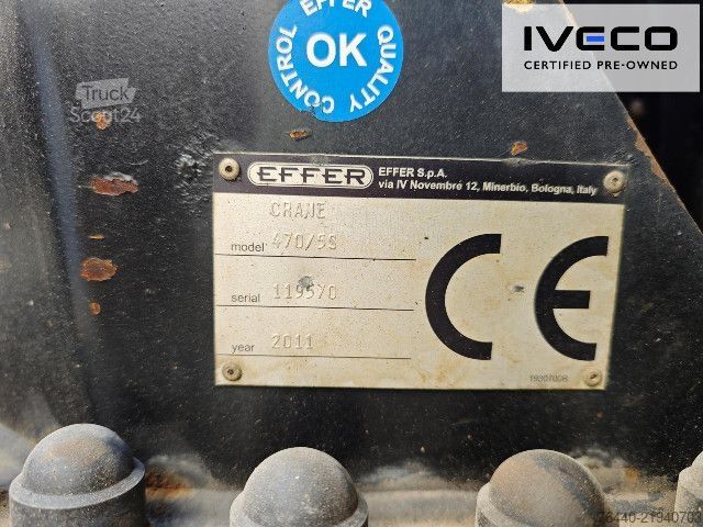 Саміоскид IVECO TRAKKER mit EFFER Kran 470/5S !!!Motor neu!!!