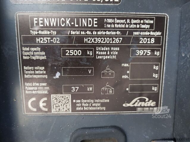 Stivuitoare pe gaz petrolier lichefiat (LPG) Linde H25T-02/392 EVO