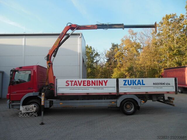 Вантажівка з відкритою платформою MERCEDES-BENZ ATEGO 1218, KRAN PALFINGER PKK 8500 A