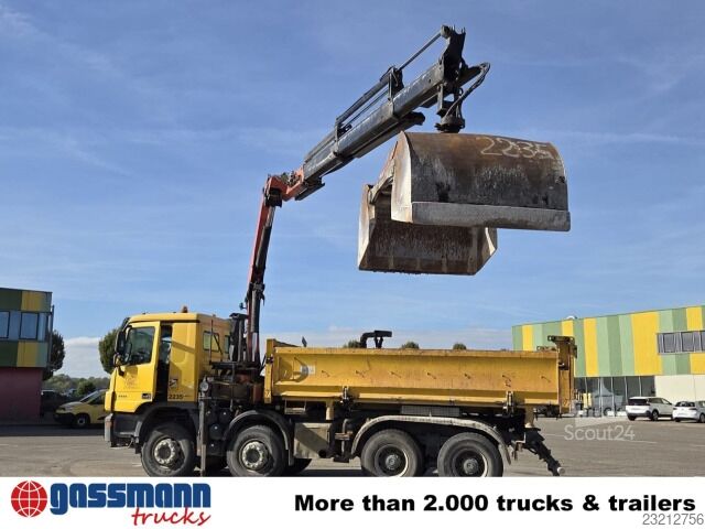 Damperli kamyon Mercedes-Benz Actros 4144 K 8x4, Kran Palfinger PK18002-EH,