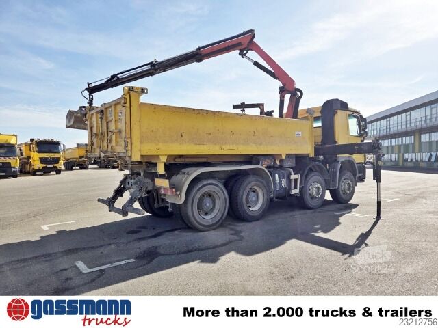 Damperli kamyon Mercedes-Benz Actros 4144 K 8x4, Kran Palfinger PK18002-EH,