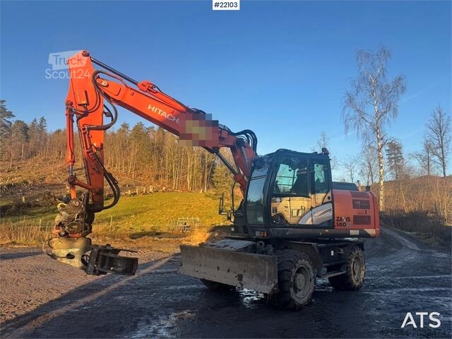 Kerekes kotrógép Hitachi ZX140W-5B wheeled excavator with rototilt, 3 bucke