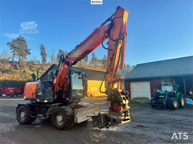 Kerekes kotrógép Hitachi ZX140W-5B wheeled excavator with rototilt, 3 bucke