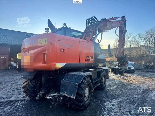 Kerekes kotrógép Hitachi ZX140W-5B wheeled excavator with rototilt, 3 bucke