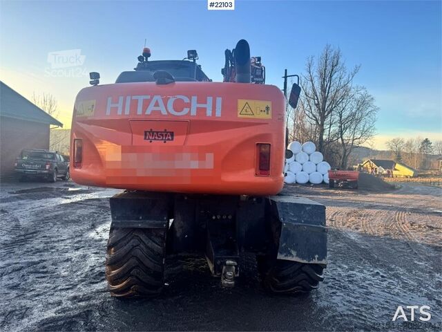 Kerekes kotrógép Hitachi ZX140W-5B wheeled excavator with rototilt, 3 bucke