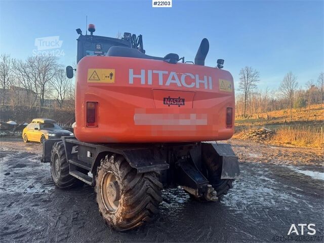 Kerekes kotrógép Hitachi ZX140W-5B wheeled excavator with rototilt, 3 bucke