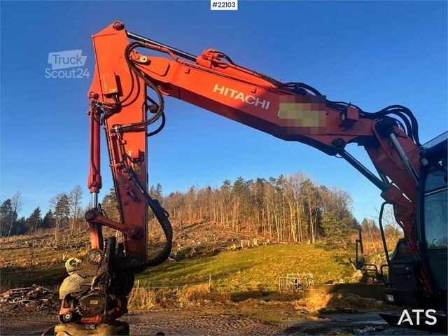 Kerekes kotrógép Hitachi ZX140W-5B wheeled excavator with rototilt, 3 bucke