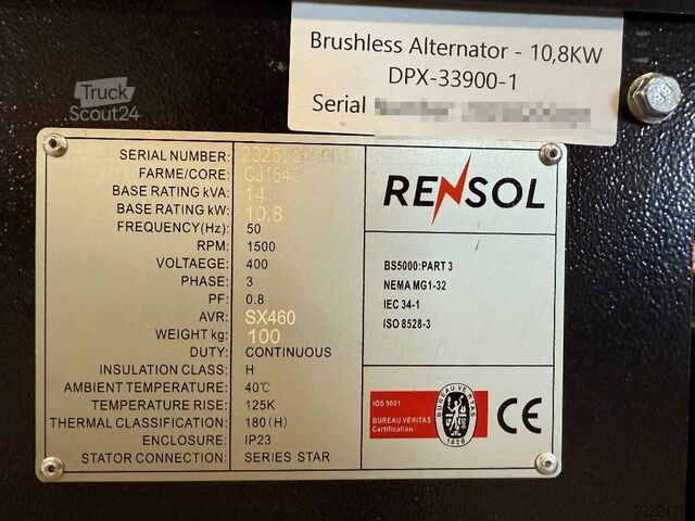 DPX CJ164C - 13,5 kVA alternator - DPX-33900  DPX CJ164C - 13,5 kVA Alternator - DPX-33900
