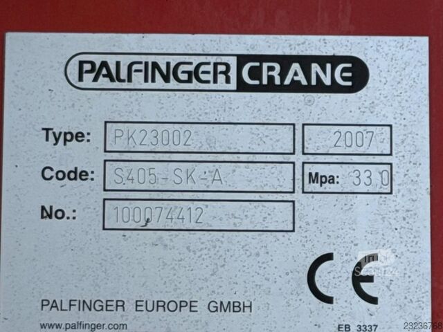 DAF CF 75.310 6X2 billencs + PALFINGER PK 23002 daru + PJ060 fly-jib - *113 000 km* - emelhető és ko DAF CF 75.310 6X2 TIPPER + CRANE PALFINGER PK 23002...