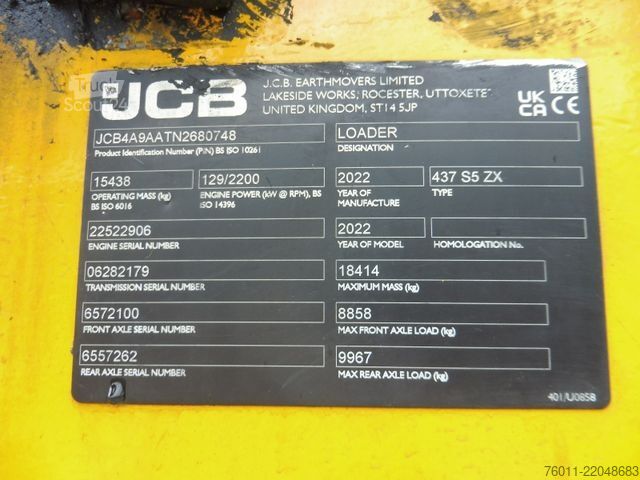 Hjullaster JCB 437-S5 ZX-Klima