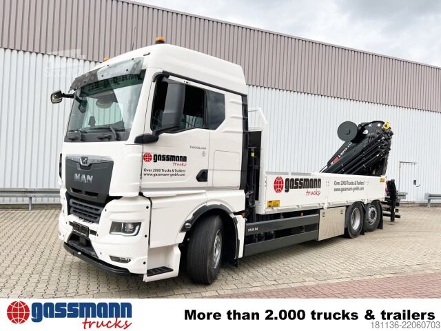LKW mit Pritsche (offen) MAN TGX 26.510 6x2-4 LL, Hiab X-HiPro 548 E-8 Kran ,