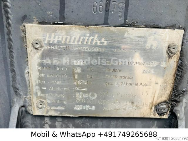 Cisterna polpriklopnik HENDRICKS Goch Alustar *41m³/Mineralöle-Klasse-3/Alcoa/ADR