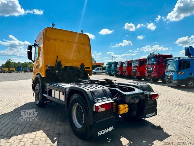 Standard dragbil SCANIA 450 XT 4x4 Euro 6 SZM Kipphydraulik Blatt / Luft