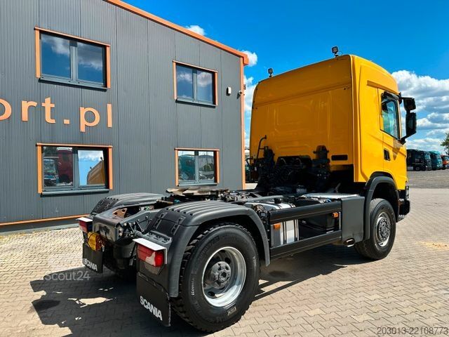 Standard dragbil SCANIA 450 XT 4x4 Euro 6 SZM Kipphydraulik Blatt / Luft