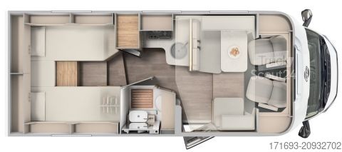 Daļēji integrēta kemperis Carado T 328 pro+ MESSE ANGEBOTE ON TOP