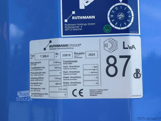 Pojízdná plošina na vozidle MAN TGL 8.160 4x2 EURO6 PODNOŚNIK KOSZOWY RUTHMANN ...
