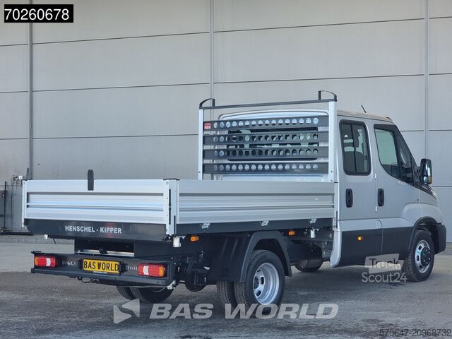 Avfallsbil Iveco Daily 35C21 3 zijdige Kipper Dubbel Cabine 210P...