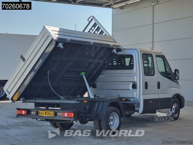 Avfallsbil Iveco Daily 35C21 3 zijdige Kipper Dubbel Cabine 210P...